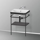 Duravit Happy D.2 Plus washbasin with metal console and 1 shelf