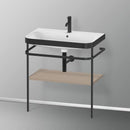 Duravit Happy D.2 Plus washbasin with metal console and 1 shelf