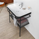 Duravit Happy D.2 Plus washbasin with metal console and 1 shelf