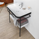 Duravit Happy D.2 Plus washbasin with metal console and 1 shelf