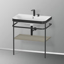 Duravit Happy D.2 Plus washbasin with metal console and 1 shelf