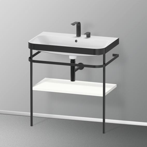 Duravit Happy D.2 Plus washbasin with metal console and 1 shelf