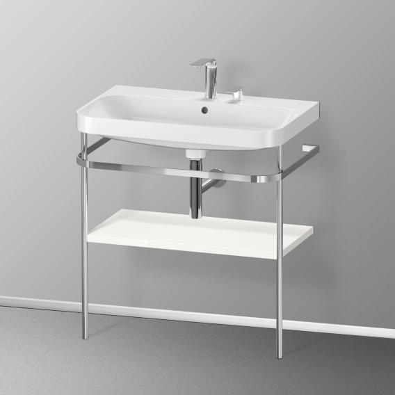 Duravit Happy D.2 Plus 洗臉盆，附金屬控制台和 1 個層架