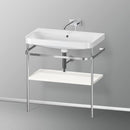 Duravit Happy D.2 Plus washbasin with metal console and 1 shelf