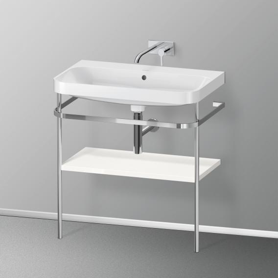 Duravit Happy D.2 Plus 洗臉盆，附金屬控制台和 1 個層架