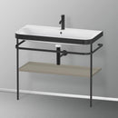 Duravit Happy D.2 Plus washbasin with metal console and 1 shelf