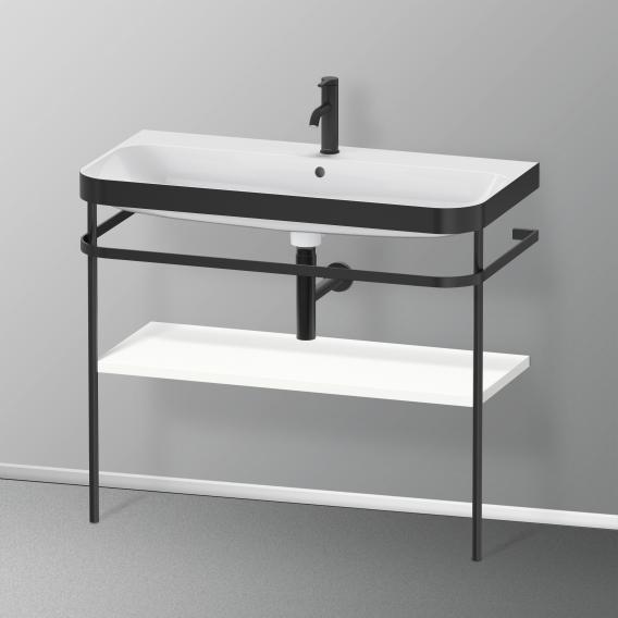 Duravit Happy D.2 Plus washbasin with metal console and 1 shelf