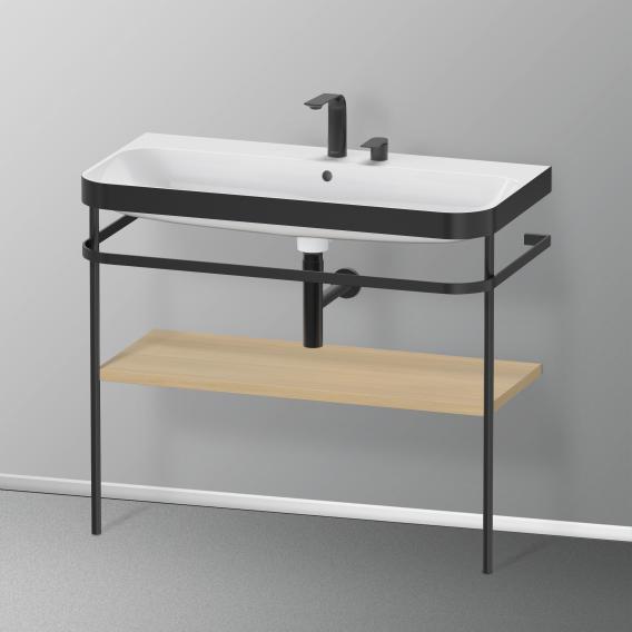 Duravit Happy D.2 Plus washbasin with metal console and 1 shelf