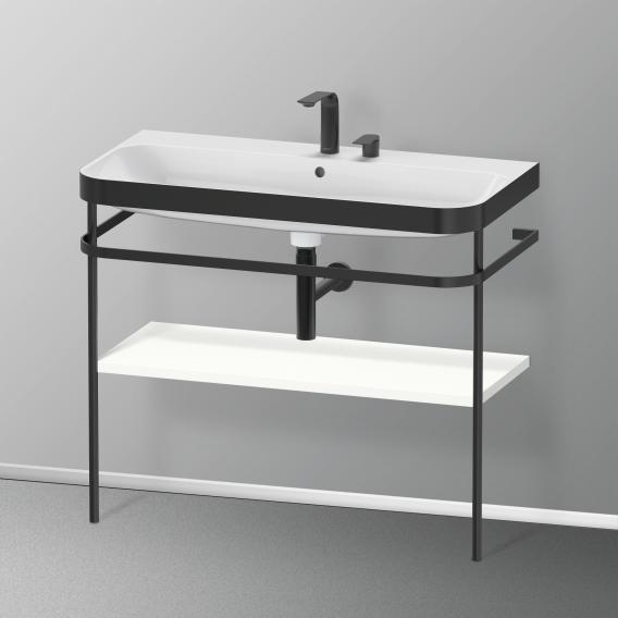 Duravit Happy D.2 Plus washbasin with metal console and 1 shelf