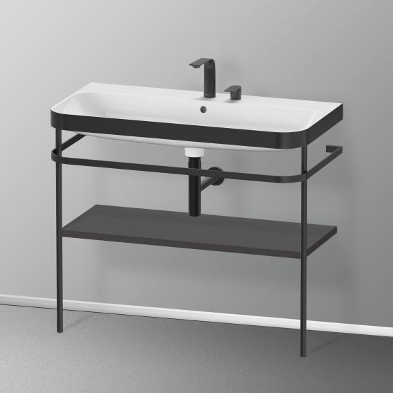 Duravit Happy D.2 Plus washbasin with metal console and 1 shelf