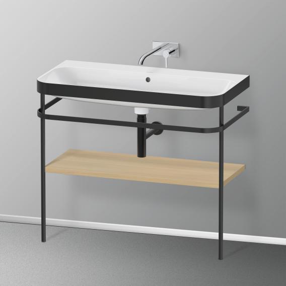 Duravit Happy D.2 Plus washbasin with metal console and 1 shelf