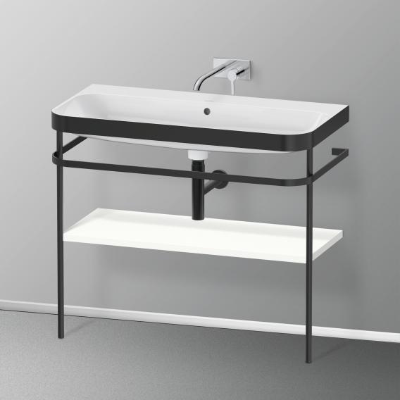 Duravit Happy D.2 Plus washbasin with metal console and 1 shelf