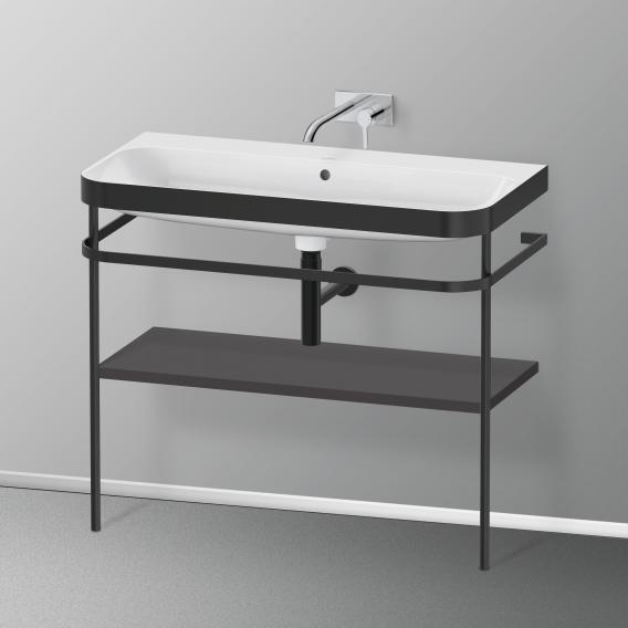 Duravit Happy D.2 Plus washbasin with metal console and 1 shelf