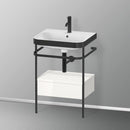 Duravit Happy D.2 Plus 洗臉盆，帶金屬控制台和台下裝置，帶 1 個拉出式隔間