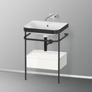 Duravit Happy D.2 Plus 洗臉盆，帶金屬控制台和台下裝置，帶 1 個拉出式隔間