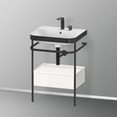 Duravit Happy D.2 Plus 洗臉盆，帶金屬控制台和台下裝置，帶 1 個拉出式隔間