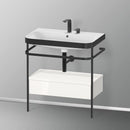 Duravit Happy D.2 Plus 洗臉盆，帶金屬控制台和台下裝置，帶 1 個拉出式隔間