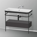 Duravit Happy D.2 Plus 洗臉盆，帶金屬控制台和台下裝置，帶 1 個拉出式隔間