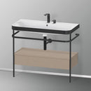 Duravit Happy D.2 Plus 洗臉盆，帶金屬控制台和台下裝置，帶 1 個拉出式隔間