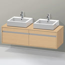 Duravit Ketho vanity unit with 2 pull-out compartments, for 2 drop-in basins