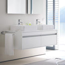 Duravit Ketho vanity unit with 2 pull-out compartments, for 2 drop-in basins