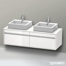 Duravit Ketho vanity unit with 2 pull-out compartments, for 2 drop-in basins