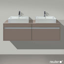 Duravit Ketho vanity unit with 2 pull-out compartments, for 2 drop-in basins