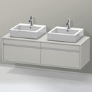 Duravit Ketho vanity unit with 2 pull-out compartments, for 2 drop-in basins