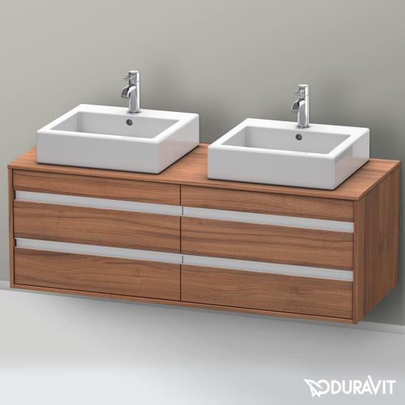 Duravit Ketho vanity unit with 4 pull-out compartments, for 2 drop-in basins