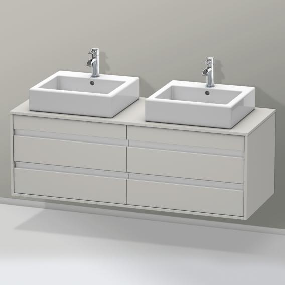 Duravit Ketho vanity unit with 4 pull-out compartments, for 2 drop-in basins