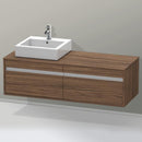 Duravit Ketho 梳妝台適用於檯面洗臉盆，附 2 個拉出式隔間