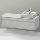 Duravit Ketho 梳妝台適用於檯面洗臉盆，附 2 個拉出式隔間