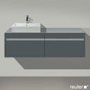 Duravit Ketho 梳妝台適用於檯面洗臉盆，附 2 個拉出式隔間