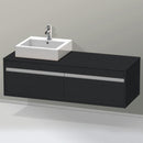 Duravit Ketho 梳妝台適用於檯面洗臉盆，附 2 個拉出式隔間