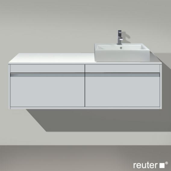 Duravit Ketho 梳妝台適用於檯面洗臉盆，附 2 個拉出式隔間