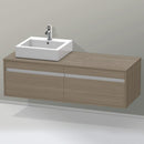 Duravit Ketho 梳妝台適用於檯面洗臉盆，附 2 個拉出式隔間