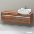 Duravit Ketho 梳妝台適用於檯面洗臉盆，附 2 個拉出式隔間