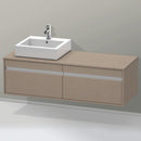 Duravit Ketho 梳妝台適用於檯面洗臉盆，附 2 個拉出式隔間