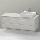 Duravit Ketho 梳妝台適用於檯面洗臉盆，附 4 個拉出式隔間