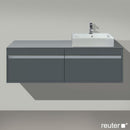 Duravit Ketho 梳妝台適用於檯面洗臉盆，附 2 個拉出式隔間