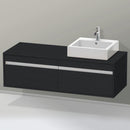 Duravit Ketho 梳妝台適用於檯面洗臉盆，附 2 個拉出式隔間