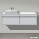 Duravit Ketho 梳妝台適用於檯面洗臉盆，附 2 個拉出式隔間