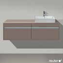 Duravit Ketho 梳妝台適用於檯面洗臉盆，附 2 個拉出式隔間