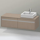 Duravit Ketho 梳妝台適用於檯面洗臉盆，附 2 個拉出式隔間