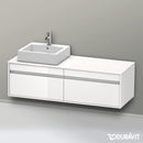 Duravit Ketho 梳妝台適用於檯面洗臉盆，附 2 個拉出式隔間