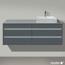 Duravit Ketho 梳妝台適用於檯面洗臉盆，附 4 個拉出式隔間