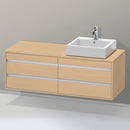 Duravit Ketho 梳妝台適用於檯面洗臉盆，附 4 個拉出式隔間