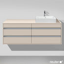 Duravit Ketho 梳妝台適用於檯面洗臉盆，附 4 個拉出式隔間