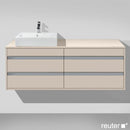 Duravit Ketho 梳妝台適用於檯面洗臉盆，附 4 個拉出式隔間