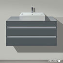 Duravit Ketho 梳妝台適用於檯面洗臉盆，附 2 個拉出式隔間